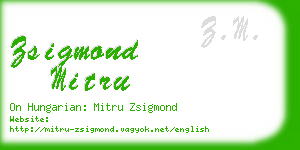 zsigmond mitru business card